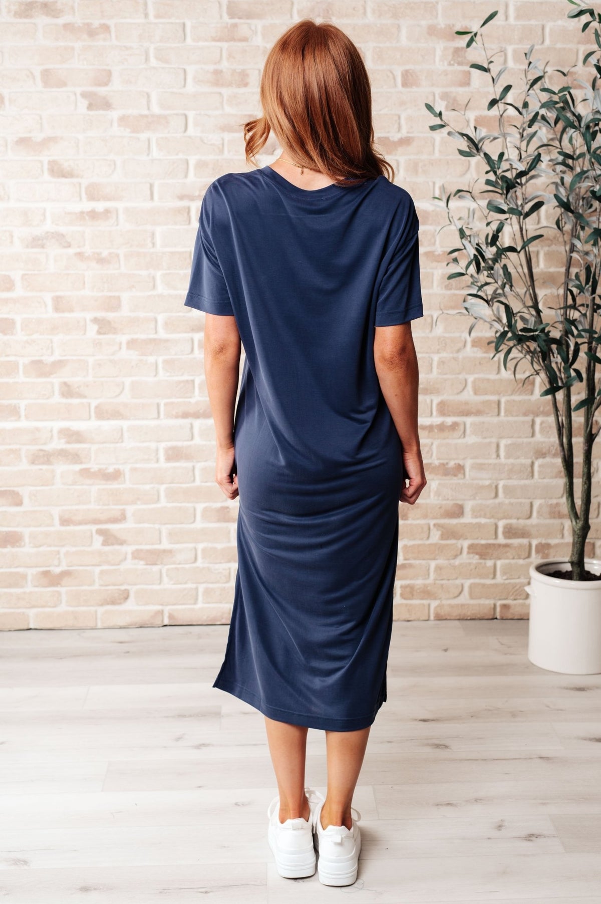 Keeping It Chill Drop Shoulder Maxi Dress in Dark Night - Happily Ever Atchison Shop Co.