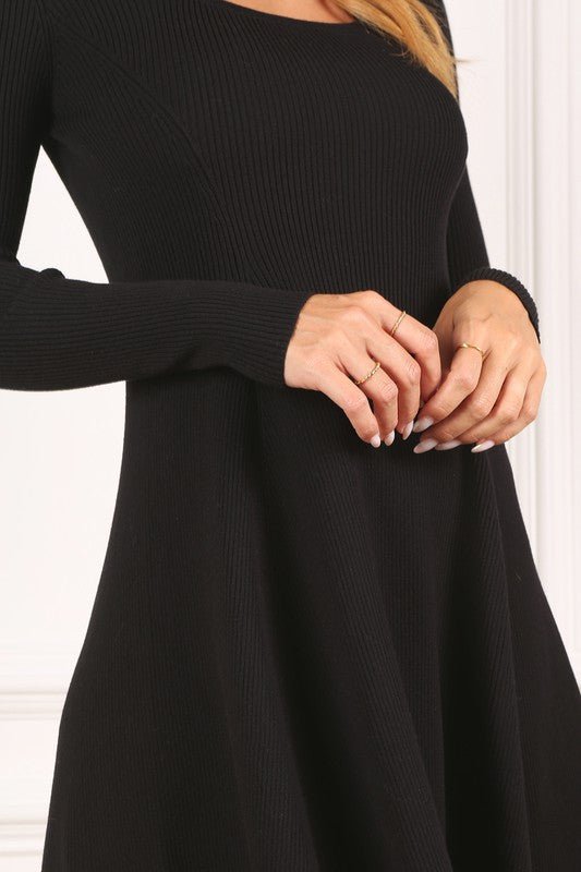 Knitted fit and flare dress - Happily Ever Atchison Shop Co.