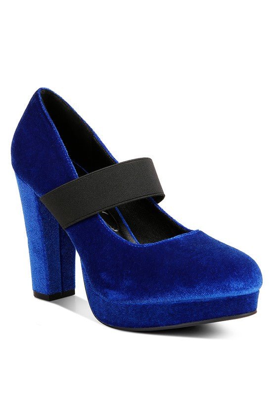 Krause High Block Heel Velvet Pumps - Happily Ever Atchison Shop Co.