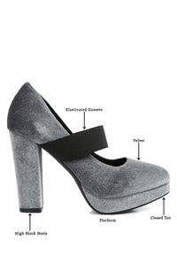 Krause High Block Heel Velvet Pumps - Happily Ever Atchison Shop Co.