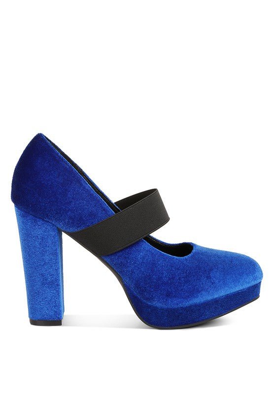 Krause High Block Heel Velvet Pumps - Happily Ever Atchison Shop Co.