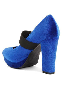 Krause High Block Heel Velvet Pumps - Happily Ever Atchison Shop Co.