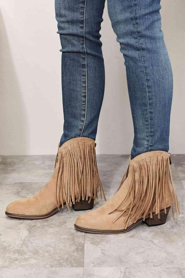 Legend Women's Fringe Cowboy Western Ankle Boots - Happily Ever Atchison Shop Co.