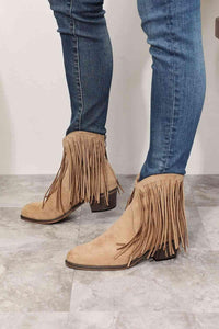 Legend Women's Fringe Cowboy Western Ankle Boots - Happily Ever Atchison Shop Co.