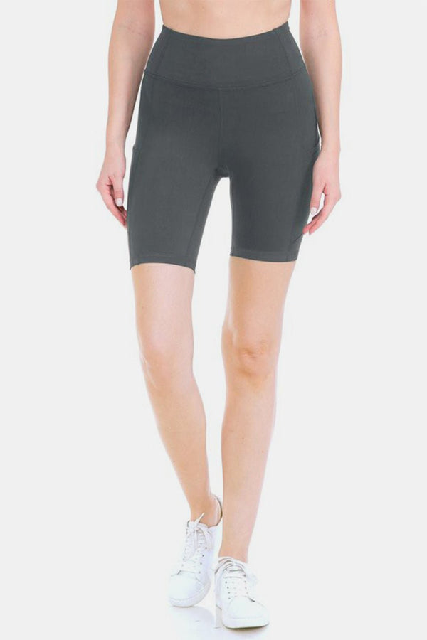 Leggings Depot Full Size High Waist Active Shorts - Happily Ever Atchison Shop Co.
