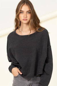 Leisure Loving Oversized Sweatshirt - Happily Ever Atchison Shop Co.