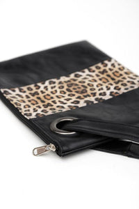 Leopard Dual Tone Clutch - Happily Ever Atchison Shop Co.