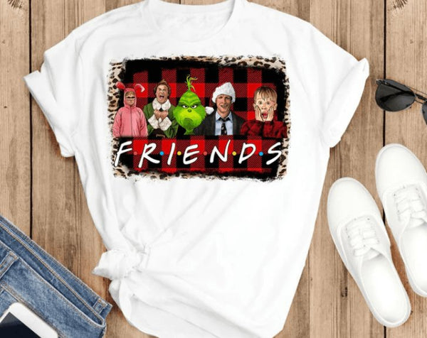 Leopard Friends Christmas Graphic Tee - Happily Ever Atchison Shop Co.
