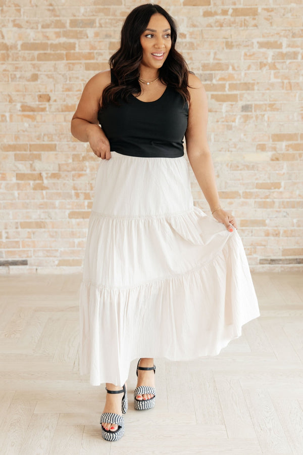 Let It Begin Tiered Maxi Skirt - Happily Ever Atchison Shop Co.