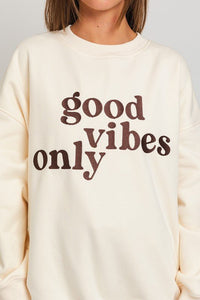 Letter Embroidery Oversized Sweatshirt - Happily Ever Atchison Shop Co.