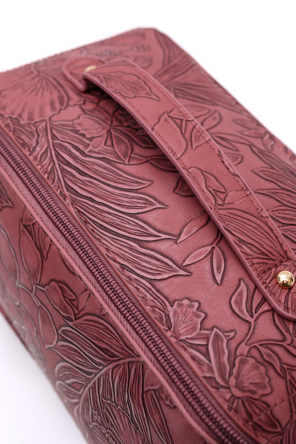 Life In Luxury Large Capacity Cosmetic Bag in Merlot - Happily Ever Atchison Shop Co.