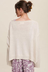 Light Weight Wide Neck Crop Pullover Knit Sweater - Happily Ever Atchison Shop Co.