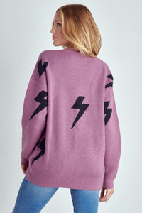 Lightening Bolt Crewneck Sweater - Happily Ever Atchison Shop Co.