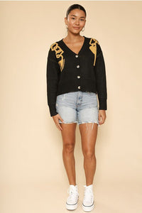 Lock and key cropped cardigan - Happily Ever Atchison Shop Co.