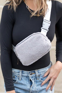 Lola Boucle Sherpa Sling/Belt Bag - Happily Ever Atchison Shop Co.