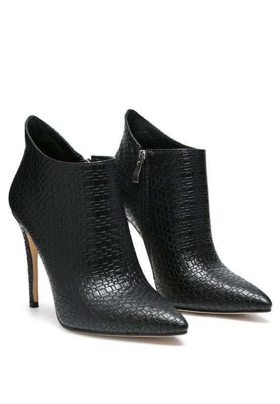 LOLITA WOVEN TEXTURE STILETTO BOOT - Happily Ever Atchison Shop Co.