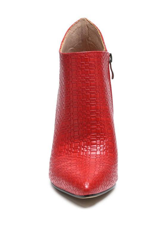 LOLITA WOVEN TEXTURE STILETTO BOOT - Happily Ever Atchison Shop Co.