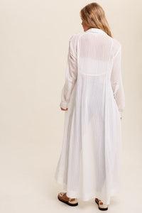 Long Button Down Shirt Maxi Dress - Happily Ever Atchison Shop Co.