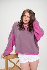 LONG DOLMAN SLEEVE ROUND NECK CASUAL KNIT SWEATER - Happily Ever Atchison Shop Co.