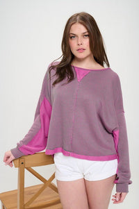 LONG DOLMAN SLEEVE ROUND NECK CASUAL KNIT SWEATER - Happily Ever Atchison Shop Co.