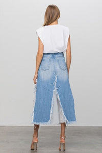 LONG LENGTH DENIM SKIRT - Happily Ever Atchison Shop Co.