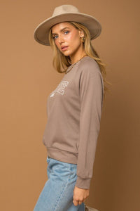 Long Sleeve Coffee Lover Graphic Print Top - Happily Ever Atchison Shop Co.