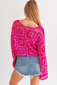 Long Sleeve Crochet Top - Happily Ever Atchison Shop Co.