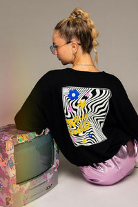 Long Sleeve Oversized Wild Child Graphic Pullover - Happily Ever Atchison Shop Co.