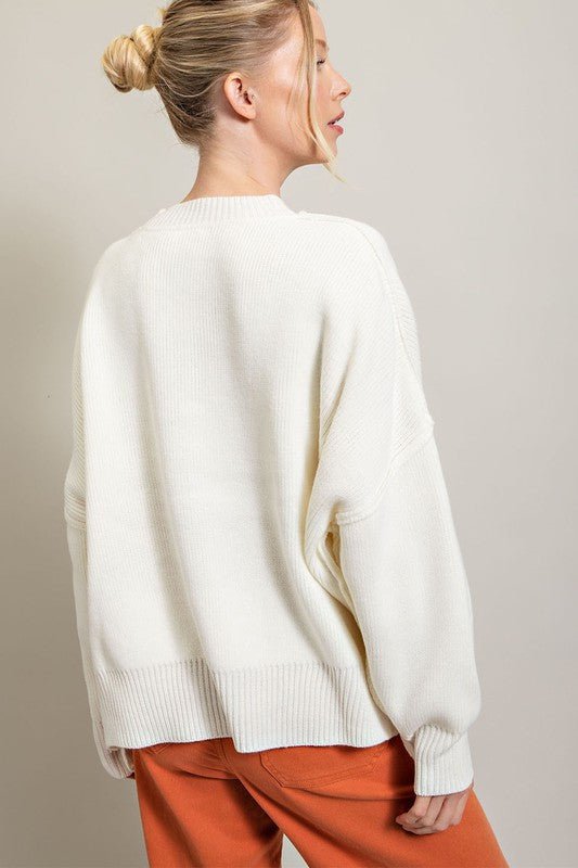 Long Sleeve Ribbed Sweater - Happily Ever Atchison Shop Co.