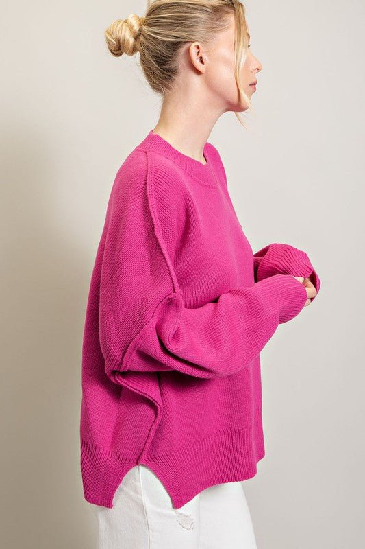 Long Sleeve Ribbed Sweater - Happily Ever Atchison Shop Co.