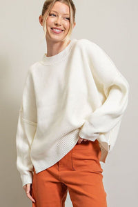 Long Sleeve Ribbed Sweater - Happily Ever Atchison Shop Co.