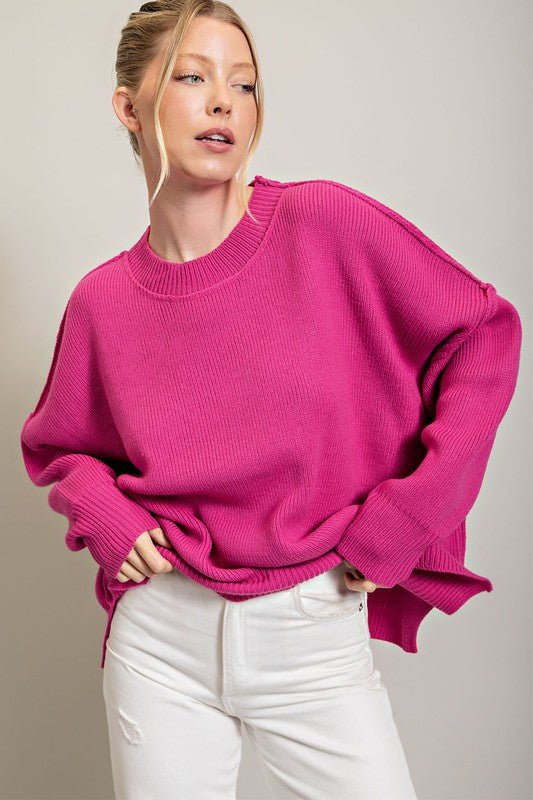 Long Sleeve Ribbed Sweater - Happily Ever Atchison Shop Co.