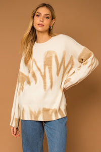 Long Sleeve Spray Print Sweater - Happily Ever Atchison Shop Co.