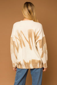 Long Sleeve Spray Print Sweater - Happily Ever Atchison Shop Co.