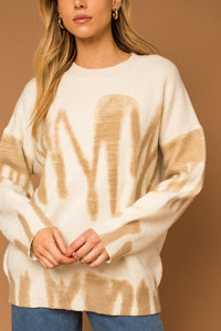 Long Sleeve Spray Print Sweater - Happily Ever Atchison Shop Co.