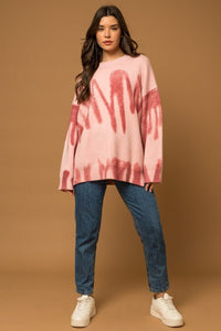 Long Sleeve Spray Print Sweater - Happily Ever Atchison Shop Co.