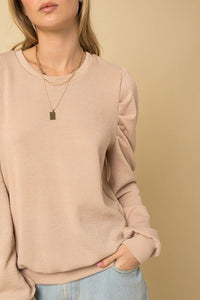 Long Sleeve Top W/ Puff - Happily Ever Atchison Shop Co.