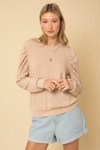 Long Sleeve Top W/ Puff - Happily Ever Atchison Shop Co.