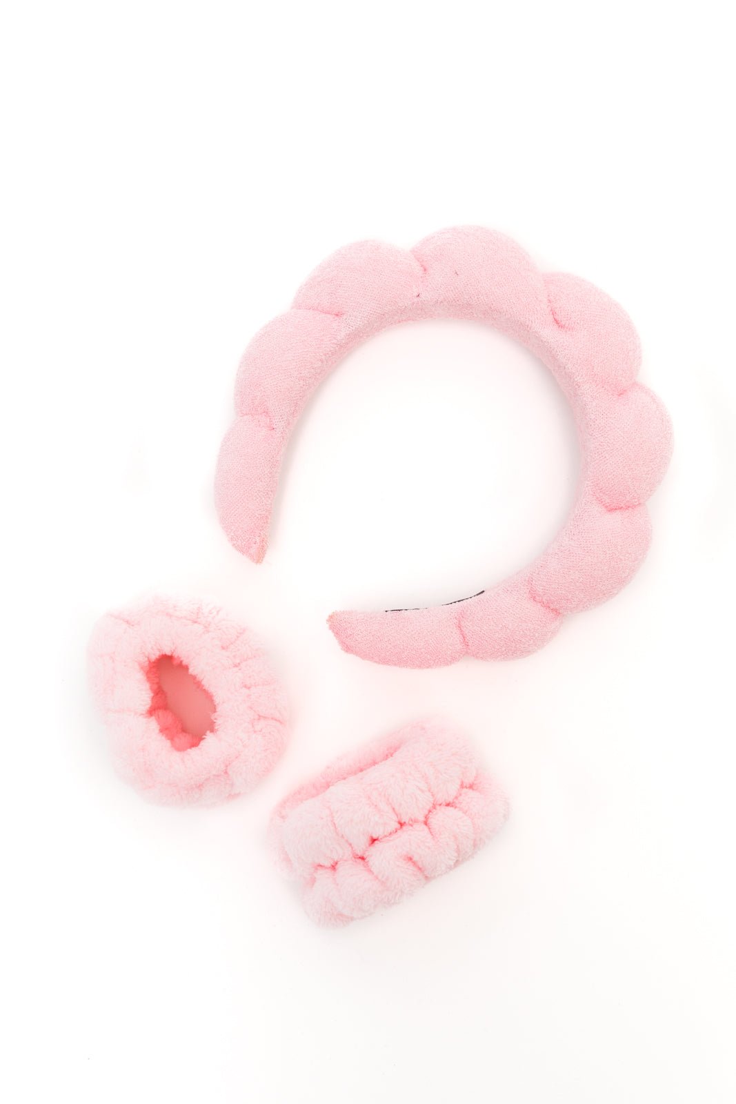 Lost in the Moment Headband and Wristband Set in Pink - Happily Ever Atchison Shop Co.