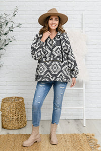 Lounge Day Hoodie in Black & White - Happily Ever Atchison Shop Co.