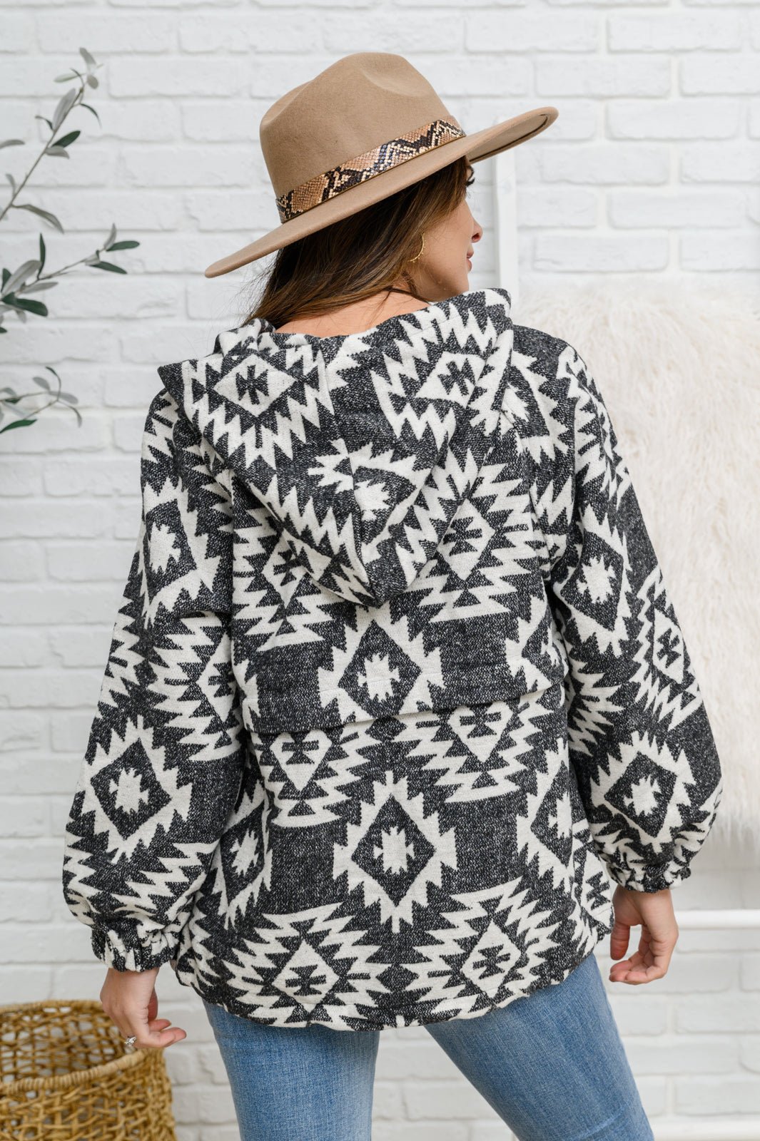 Lounge Day Hoodie in Black & White - Happily Ever Atchison Shop Co.