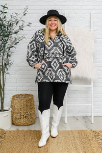 Lounge Day Hoodie in Black & White - Happily Ever Atchison Shop Co.