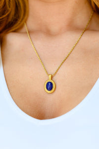 Lovely Lapis Lazuli Pendent Necklace - Happily Ever Atchison Shop Co.
