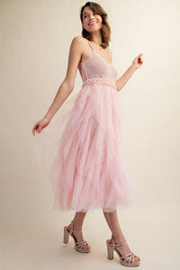 LOVELY TULLE MIDI CROCHET DRESS - Happily Ever Atchison Shop Co.