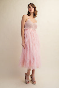 LOVELY TULLE MIDI CROCHET DRESS - Happily Ever Atchison Shop Co.