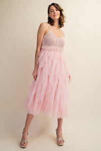 LOVELY TULLE MIDI CROCHET DRESS - Happily Ever Atchison Shop Co.