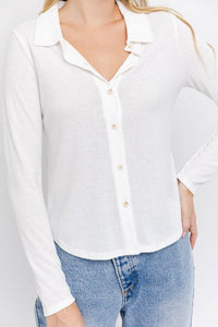 L/S Button Down Top - Happily Ever Atchison Shop Co.