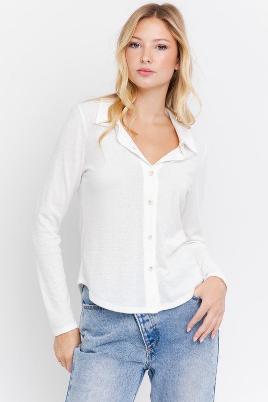 L/S Button Down Top - Happily Ever Atchison Shop Co.