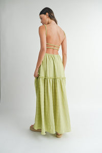 MABLE Cutout Waist Backless Maxi Dress - Happily Ever Atchison Shop Co.