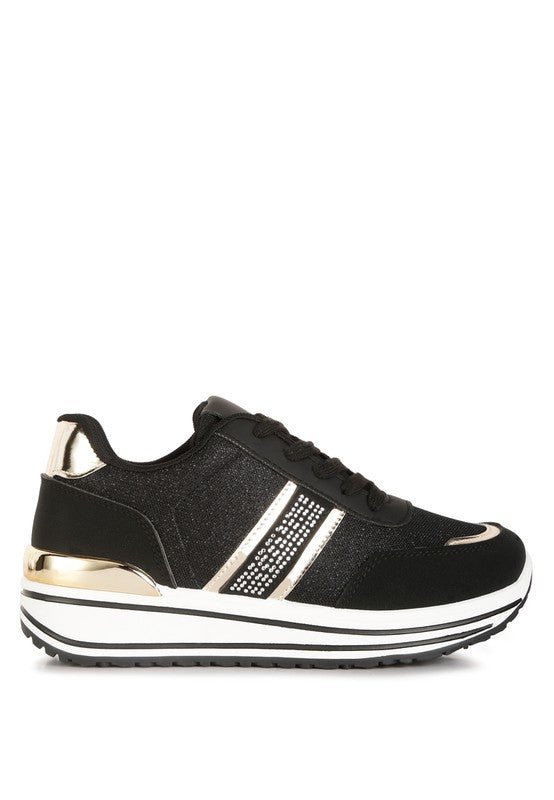 Mailys Metallic Panel Platform Sneakers - Happily Ever Atchison Shop Co.